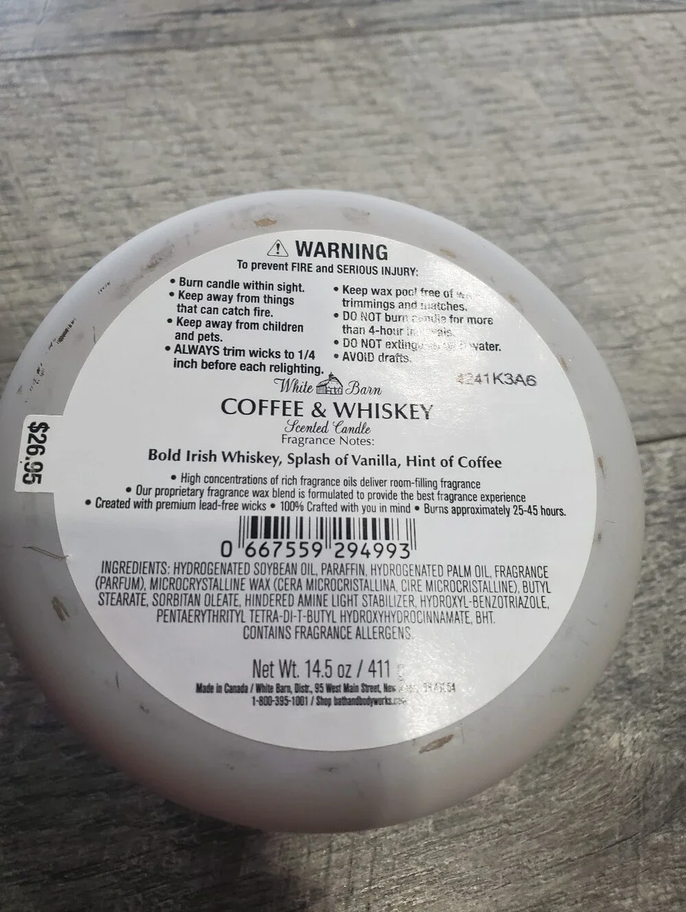 Bath And Body Work Coffee And Whiskey - Picture 4 of 4